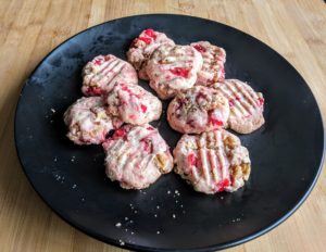 Cherry walnut shortbread