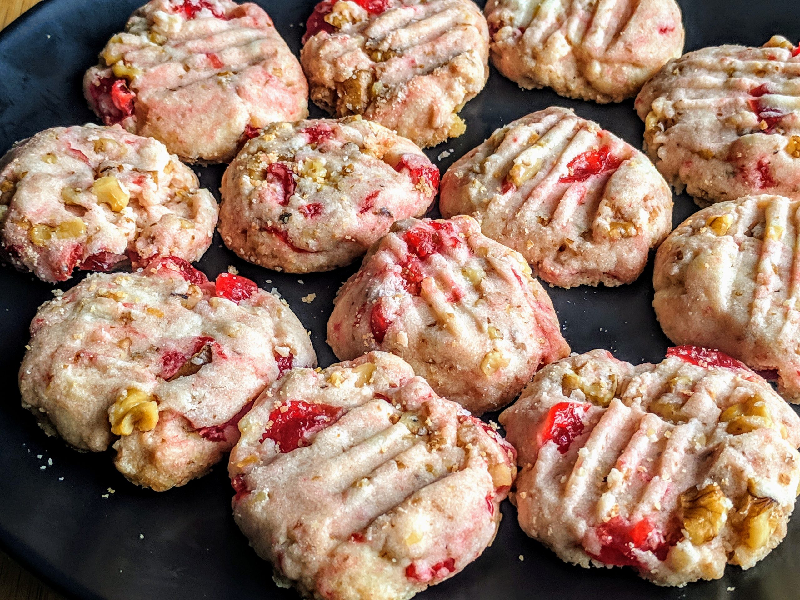 cherry walnut shortbread