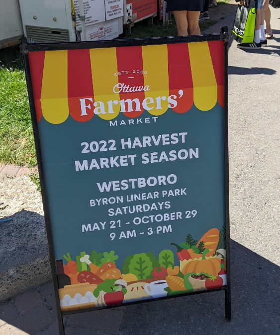 Westboro farmers market sandwich board